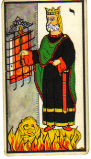 king of wands tarot card marseilles deck